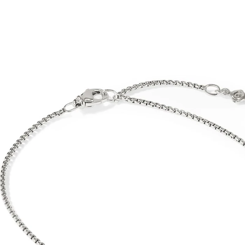 Petite Albion® Pendant Necklace in Sterling Silver with Prasiolite and Diamonds, 7mm