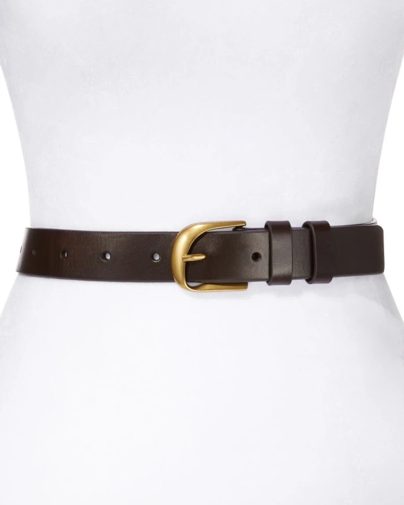 Women's Twist Buckle Leather Belt