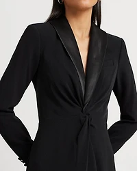 Tuxedo Style Column Gown