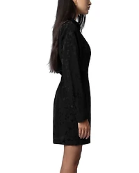 Ravy Star Embossed Silk Dress
