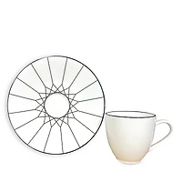 Prouna Gem Cut Onyx Espresso Cup & Saucer