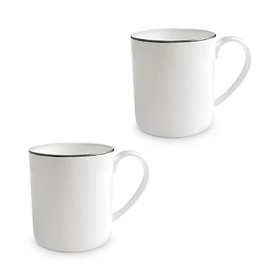 Twig New York Alex Platinum Mug, Set of 2