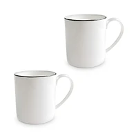 Twig New York Alex Platinum Mug, Set of 2