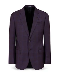 Plaid Single Breasted Notch Lapel Suit Jacket