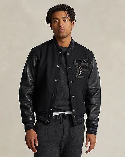 Polo Ralph Lauren Mixed Media Letterman Jacket