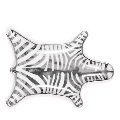 Porcelain Zebra Dish