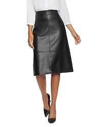 Nydj Faux Leather A Line Skirt