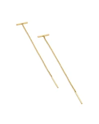 14K Yellow Gold Gold Bars Threader Earrings