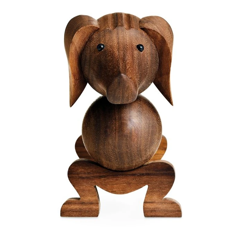 Walnut Dachshund Dog Figure