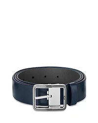 Montblanc Men's Gray Leather Belt