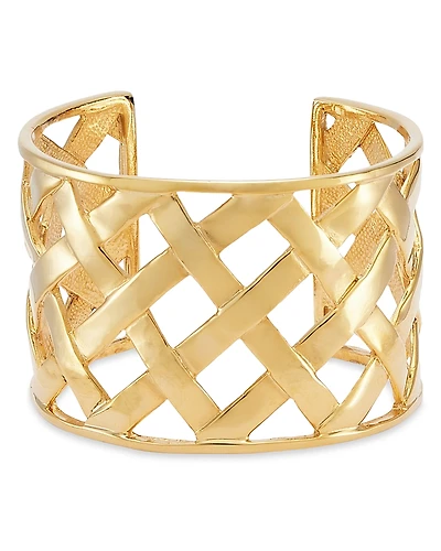 Kenneth Jay Lane Basket Weave Cuff Bracelet