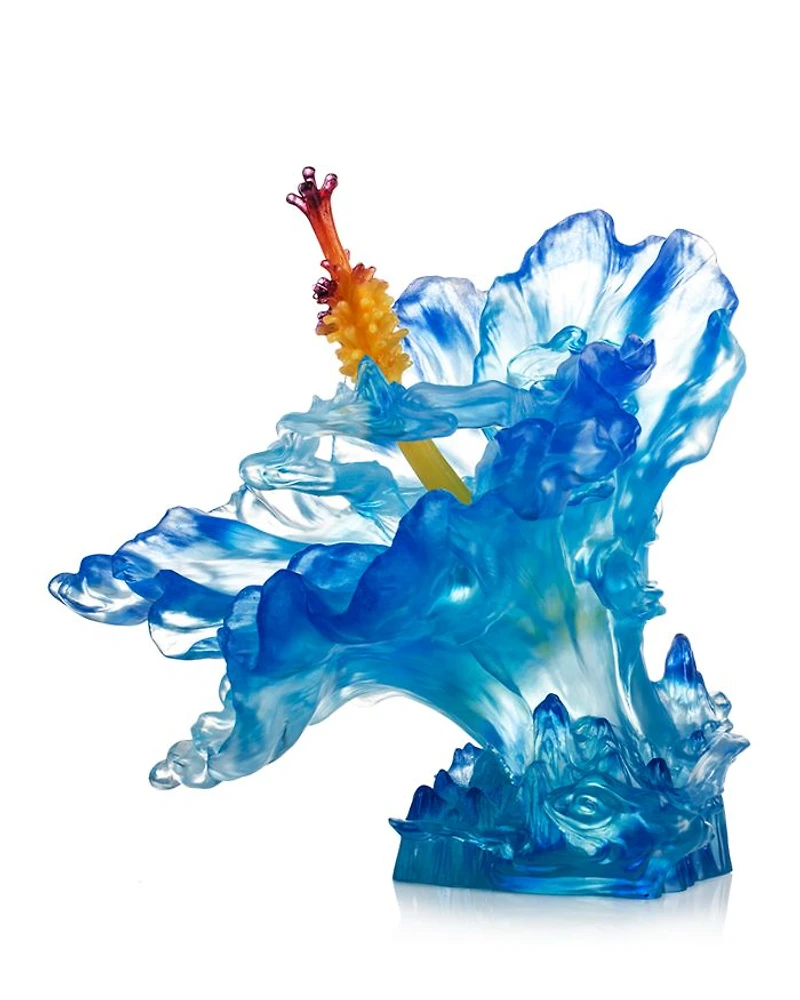 Cloudy Peaks Alight Crystal Figure