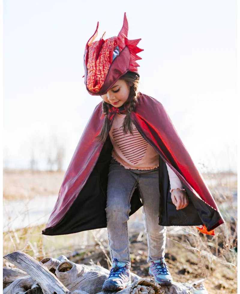 Ruby The Metallic Dragon Cape Costume - Ages 3-6