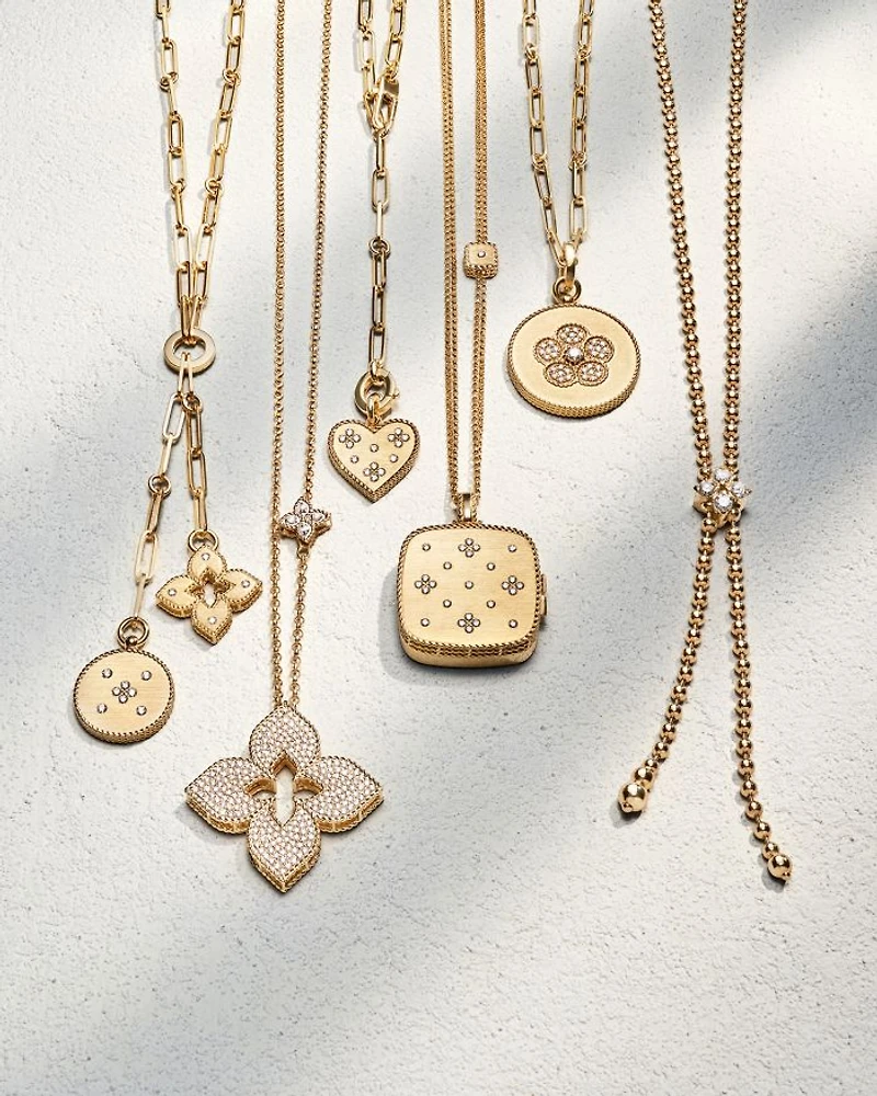 18K Yellow Gold Daisy Diamond Pendant Necklace, 19" - Exclusive