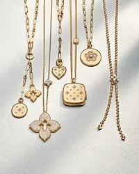 18K Yellow Gold Daisy Diamond Pendant Necklace, 19" - Exclusive
