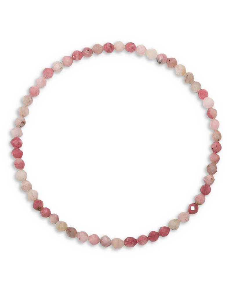 Rhodocrosite Bead Stretch Bracelet