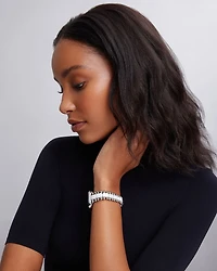 White Ceramic Smart Caviar Apple™ Watch Band, 38mm-42mm