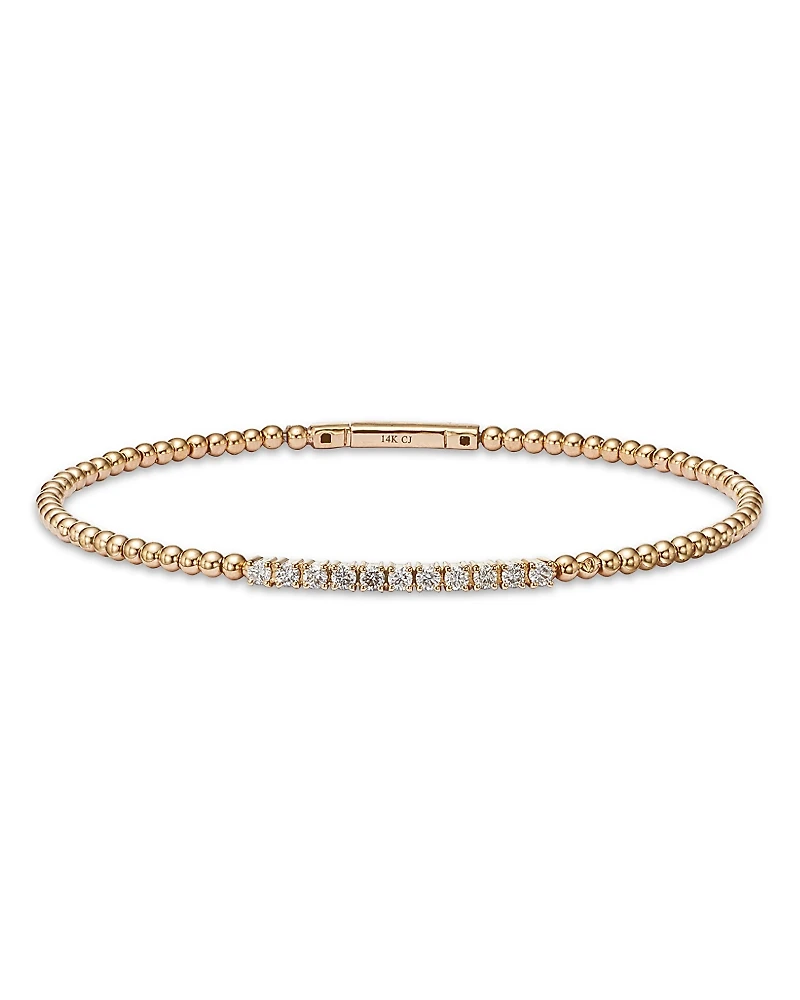 Bloomingdale's Fine Collection Diamond Station Bangle Bracelet