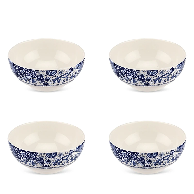 Spode Blue Italian Brocato 5.5 Bowl, Set of 4