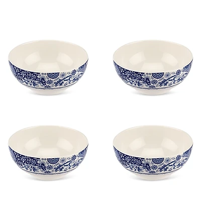 Spode Blue Italian Brocato 5.5 Bowl, Set of 4