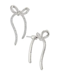 Nadri Pave Bow Front to Back Earrings