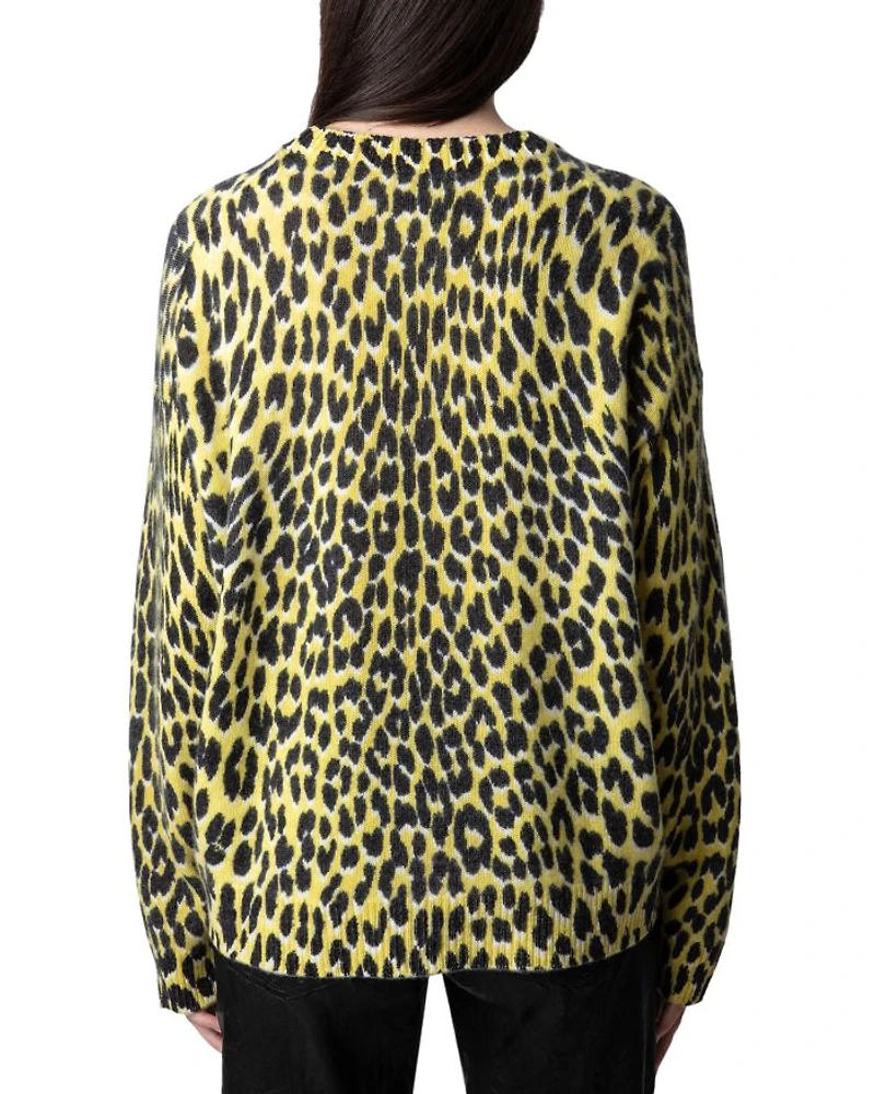 Markus Cashmere Leopard Print Sweater