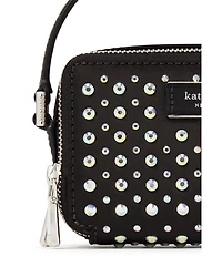 Double Zip Micro Embellished Crossbody