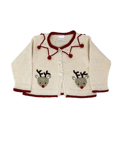Melange Collection Unisex Knit Reindeer Cardigan