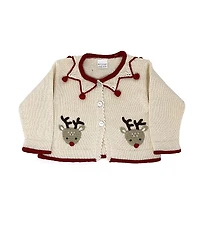 Melange Collection Unisex Knit Reindeer Cardigan