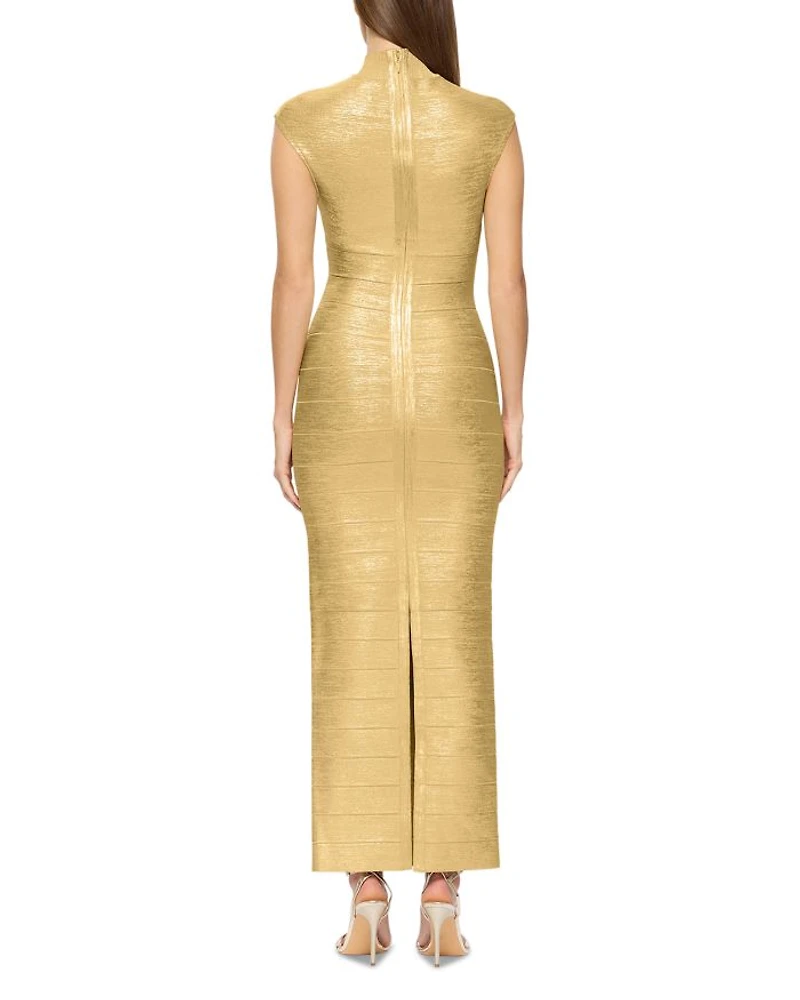 Foiled Cutout Bandage Gown