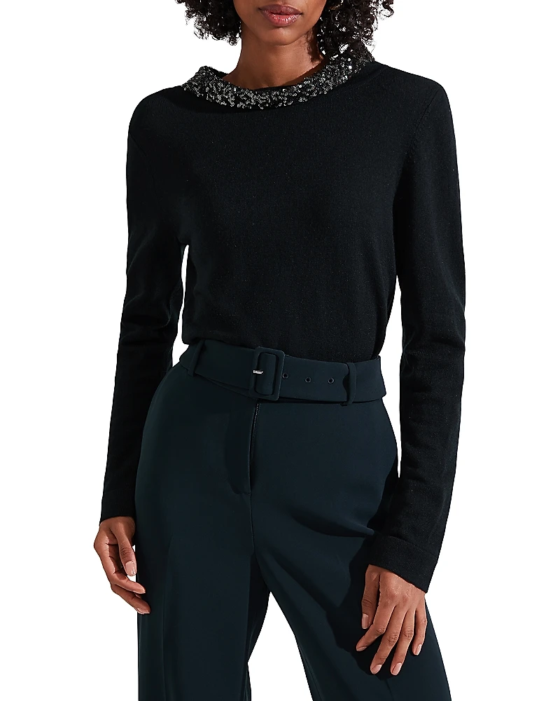 Hobbs London Esther Embellished Sweater
