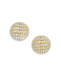 David Yurman 18K Yellow Gold Sculpted Cable Diamond Pave Stud Earrings