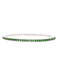 Extensible 18K White Gold Tsavorite Stretch Tennis Bracelet