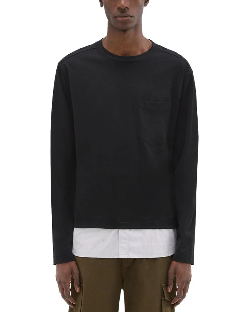 Cotton Jersey Long Sleeve Combo Tee