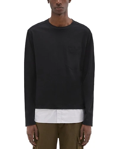 Cotton Jersey Long Sleeve Combo Tee