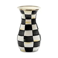 Courtly Check Enamel Vase - Tall