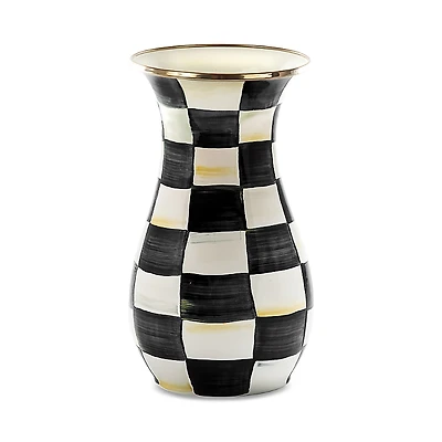 Mackenzie-Childs Courtly Check Enamel Vase - Tall