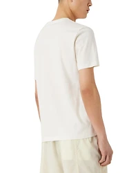 Patchwork Effect Short Sleeve Crewneck Logo Tee