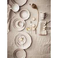 Maria White Salad Dessert Plate