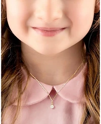Girls' 14K Gold My Little Cultured Pearl 13-14" Necklace - Children