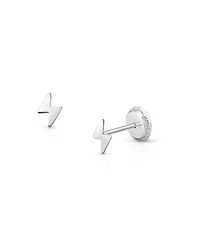Girls' 14K Gold Lightning Bolt Studs Screw Back Earrings - Children