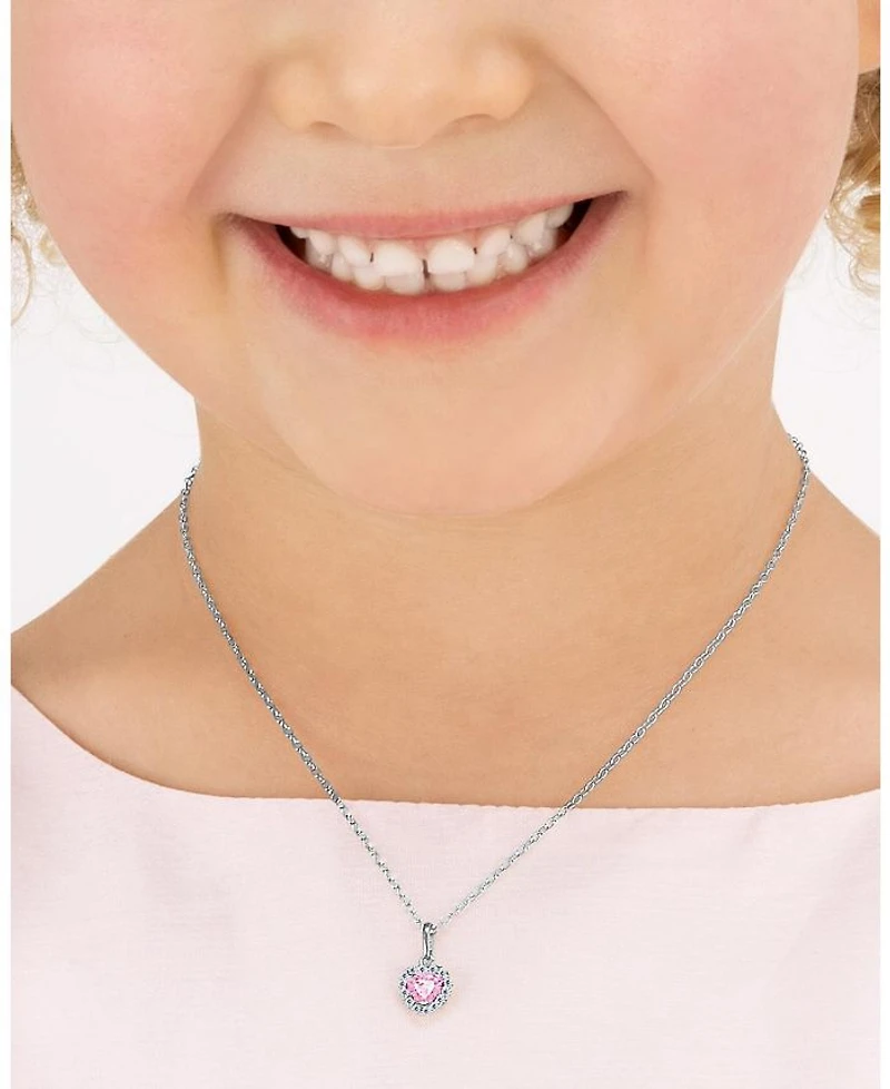 Girls' Sterling Silver Blissful Heart 13-14" Necklace - Children
