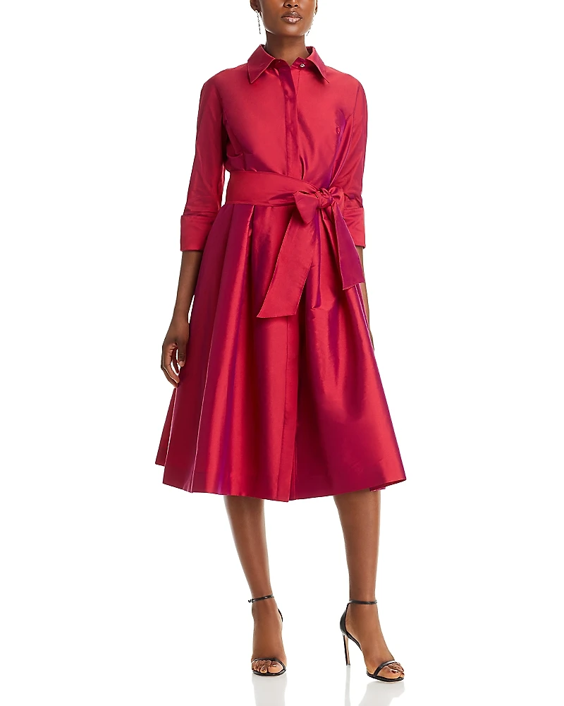 Teri Jon by Rickie Freeman Taffeta Shirt Dress