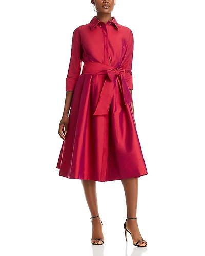Teri Jon by Rickie Freeman Taffeta Shirt Dress