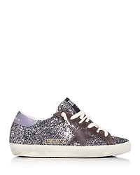 Golden Goose Women's Super-Star Glitter Low Top Sneakers