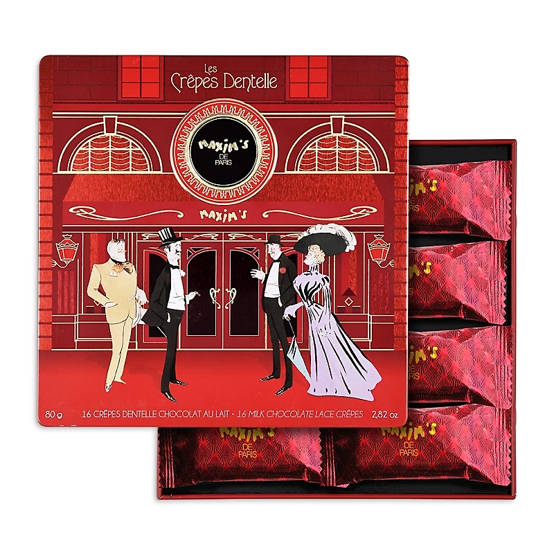 Maxim's De Paris Milk Chocolate Lace Crepes Tin