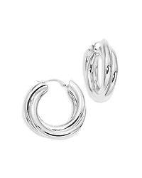 Bloomingdale's Fine Collection Triple Twist Medium Hoop Earrings