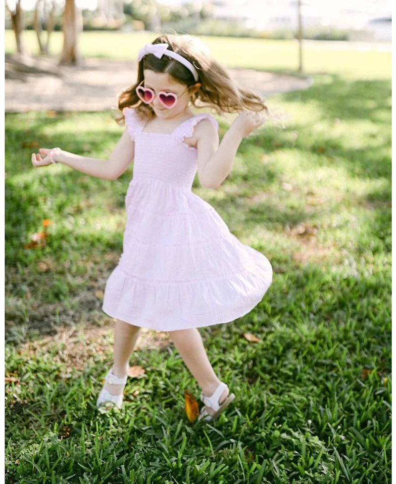 Girls' Palmer Pink Seersucker Bow Headband - Little Kid, Big Kid