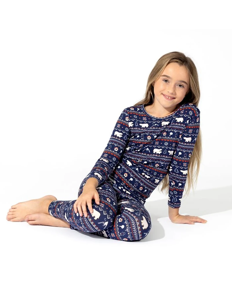 Unisex Polar Isle Print Pajama Set - Baby, Little Kid