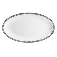 L'Objet Corde Platinum Oval Platter, Large